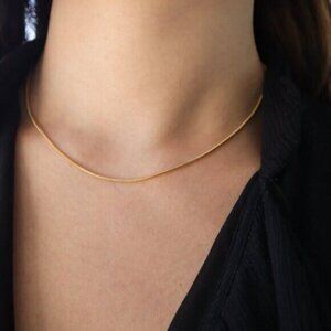 Dainty Gold Chain Necklace for Everyday waterproof & non-tarnish Gold Chain CUTE